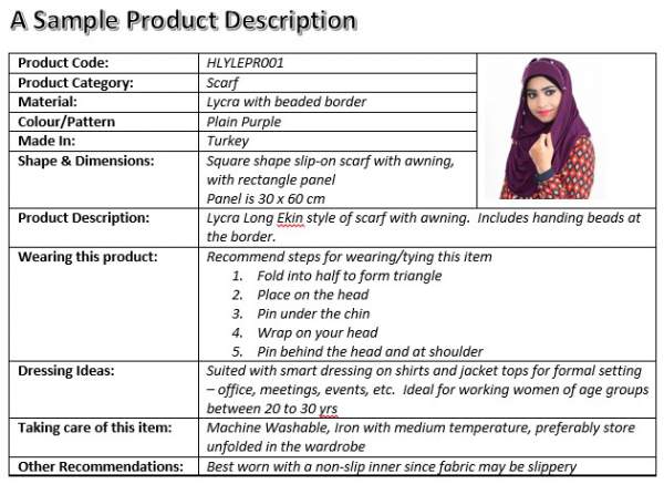 Write up for a Fashion wear product selling online