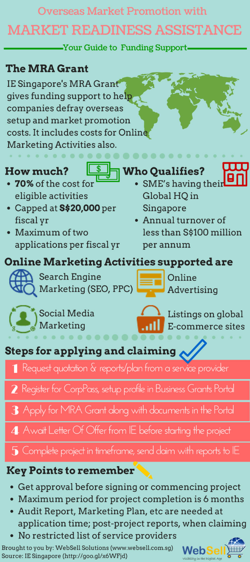 Infographic on IEs MRA Grant for Online Marketing